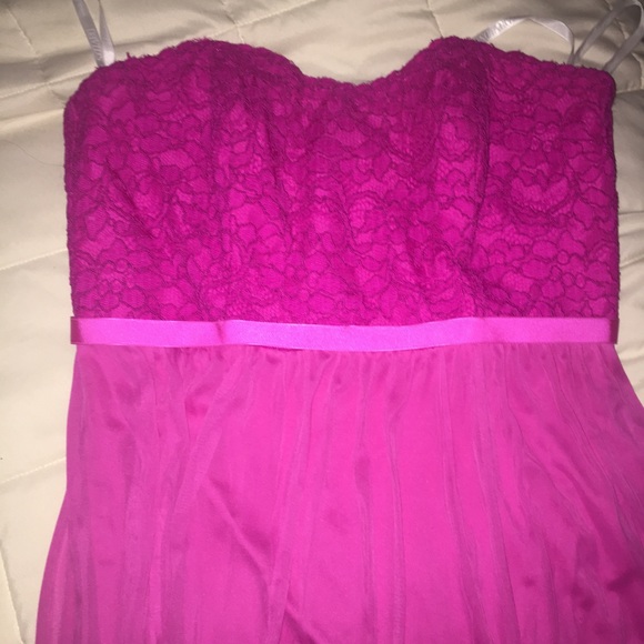 Strapless Pink bridesmaids dress - Picture 3 of 5